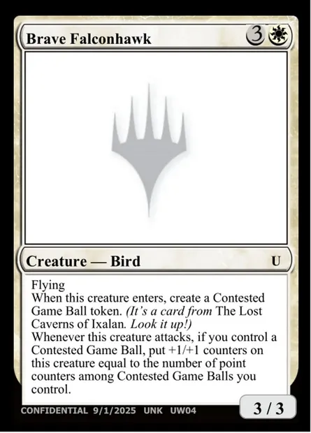 Brave Falconhawk, Magic card UNK UW04 — Unknown Event set