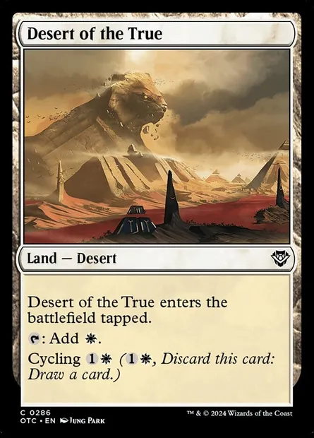 Desert of the True, Magic card OTC 286 — Outlaws of Thunder Junction Commander set