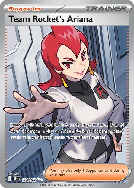 Team Rocket's Ariana, Pokémon card DRI 224 — Destined Rivals set
