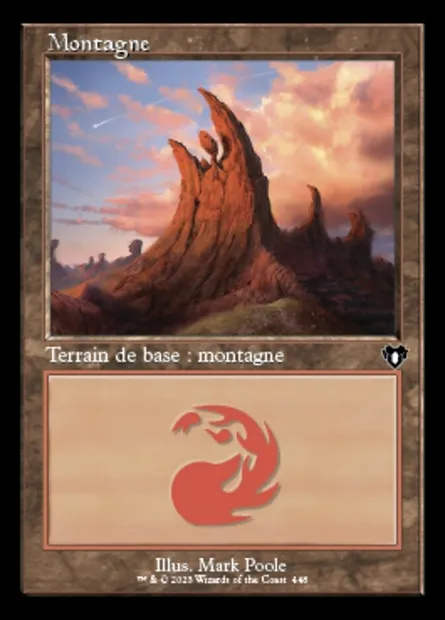Mountain, carte Magic CMM 448 — extension Commander Masters