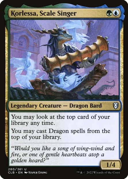 Korlessa, Scale Singer, Magic card CLB 280 — Commander Legends: Battle for Baldur's Gate set