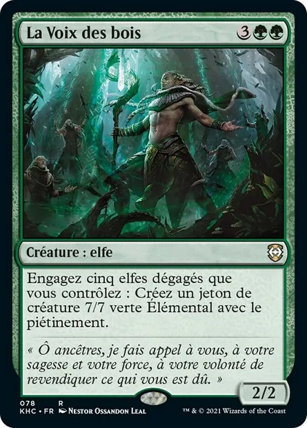 La Voix des bois, carte Magic KHC 78 — extension Kaldheim Commander