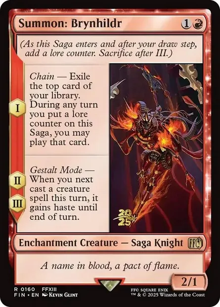Summon: Brynhildr, Magic card PFIN 160s — Final Fantasy Promos set