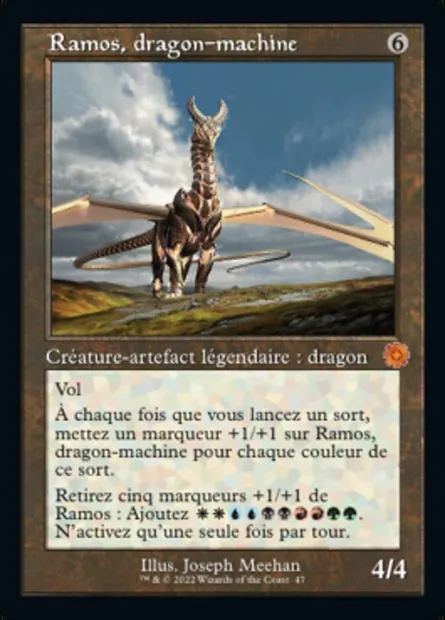 Ramos, dragon-machine, carte Magic BRR 47 — extension The Brothers' War Retro Artifacts