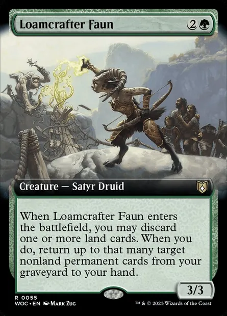 Loamcrafter Faun, Magic card WOC 55 — Wilds of Eldraine Commander set