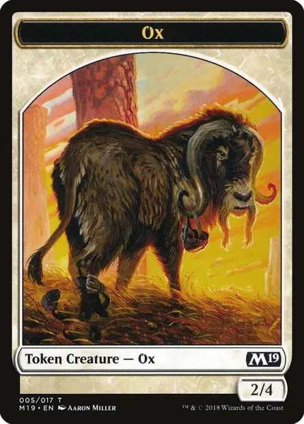 Ox, Magic card TM19 5 — Core Set 2019 Tokens set