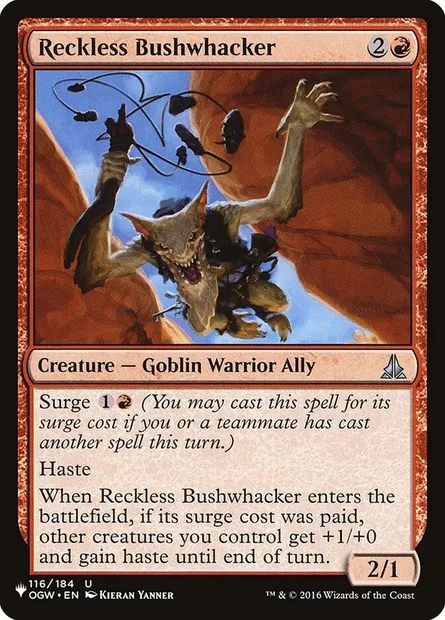 Reckless Bushwhacker, Magic card PLST OGW-116 — The List set