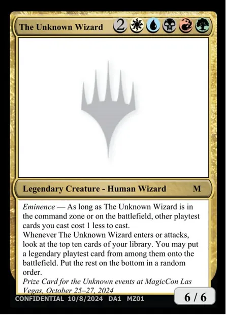 The Unknown Wizard, Magic card UNK MZ01 — Unknown Event set
