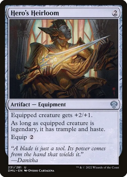 Hero's Heirloom, Magic card DMU 231 — Dominaria United set