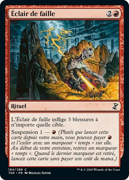 Éclair de faille, carte Magic TSR 184 — extension Spirale Temporelle Remastered