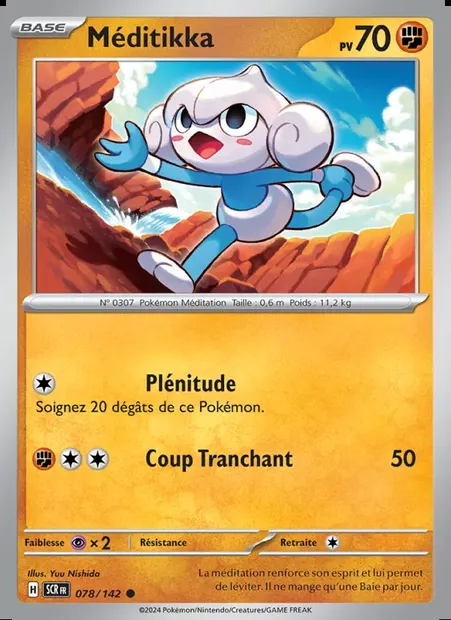 Méditikka, carte Pokémon SCR 078 — extension Couronne Stellaire