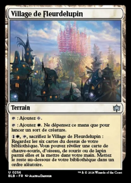 Village de Fleurdelupin, carte Magic BLB 256 — extension Bloomburrow