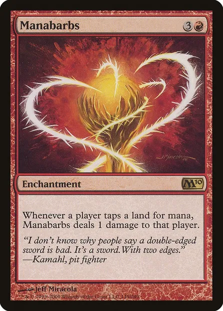 Manabarbs, Magic card M10 149 — Magic 2010 set