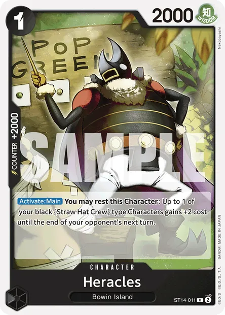 Heracles, One Piece card ST14-011 — 3D2Y set