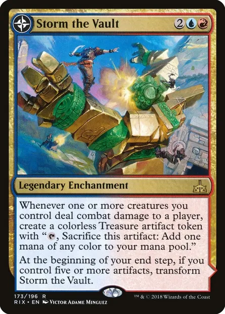 Storm the Vault // Vault of Catlacan, Magic card RIX 173 — Rivals of Ixalan set