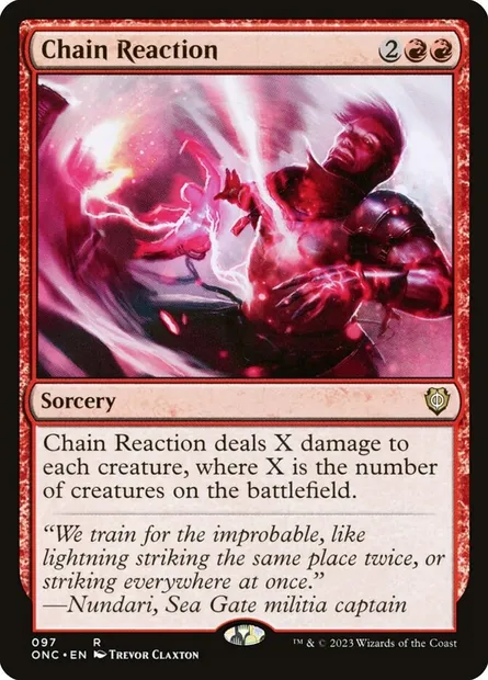 Chain Reaction, Magic card ONC 97 — Phyrexia: All Will Be One Commander set