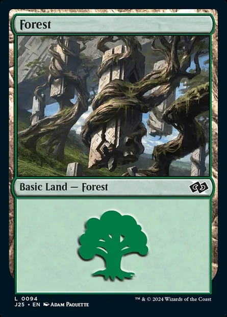 Forest, Magic card J25 94 — Foundations Jumpstart set