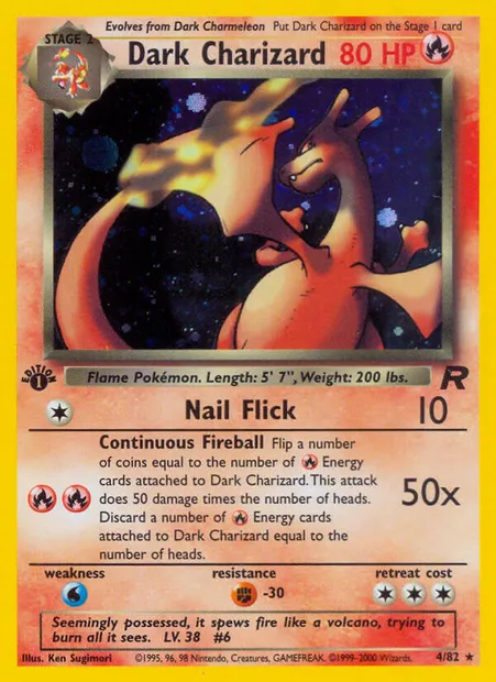 Dark Charizard, Pokémon card TR 4 — Team Rocket set