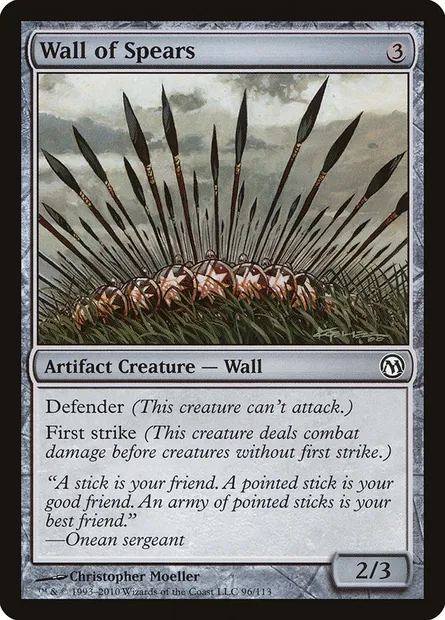 Mur de lances, carte Magic DPA 96 — extension Duels of the Planeswalkers