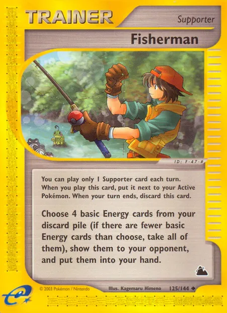 Fisherman, Pokémon card SK 125 — Skyridge set