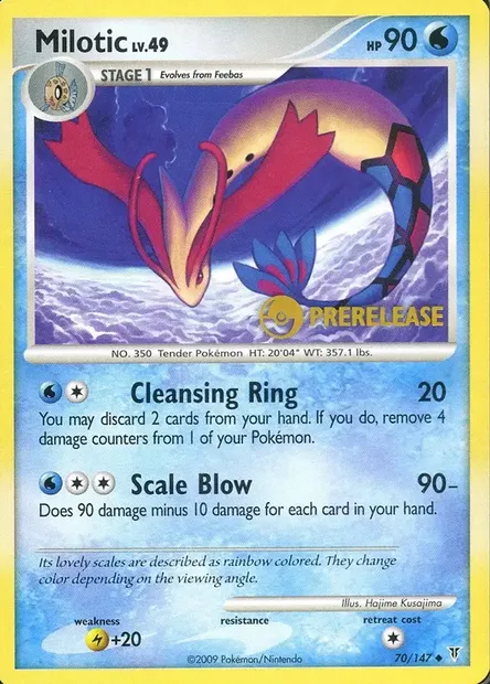 Milotic Lv.49, Pokémon card PRE 070 — Prerelease Promos set
