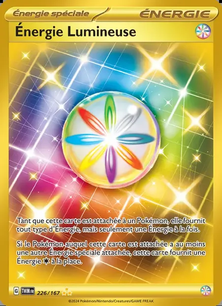 Énergie Lumineuse, carte Pokémon TWM 226 — extension Mascarade Crépusculaire