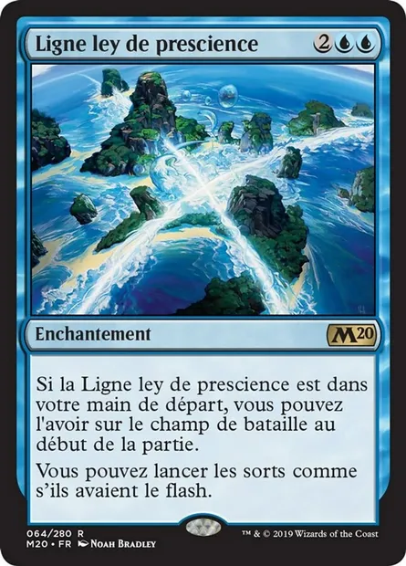 Ligne ley de prescience, carte Magic M20 64 — extension Core Set 2020