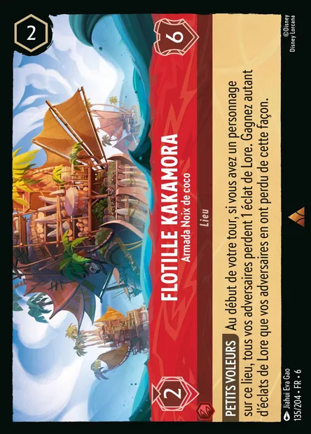 Flotille Kakamora - Armada Noix de coco, carte Disney Lorcana CH6-135 — extension La Mer Azurite
