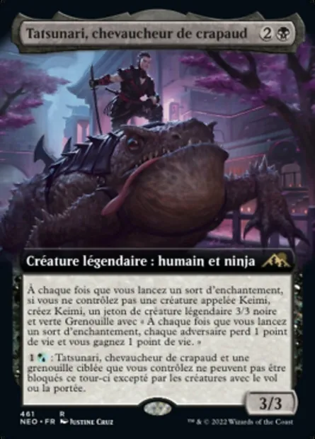 Tatsunari, chevaucheur de crapaud, carte Magic NEO 461 — extension Kamigawa: La Dynastie Néon