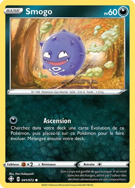Smogo, carte Pokémon SHF 41 — extension Destinées Radieuses