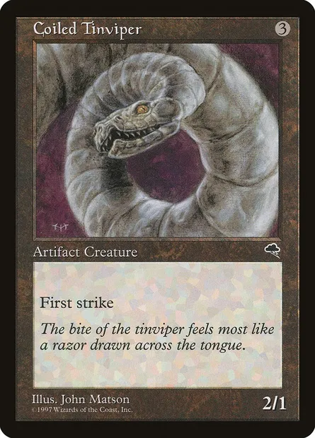 Coiled Tinviper, Magic card TMP 279 — Tempest set