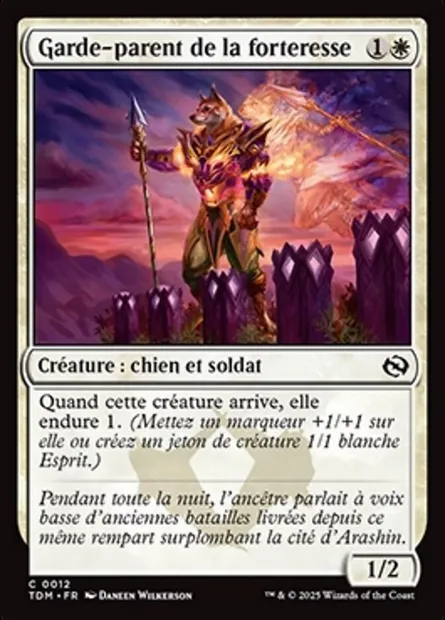 Garde-parent de la forteresse, carte Magic TDM 12 — extension Tarkir: Dragonstorm