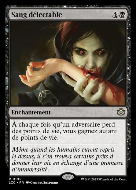 Sang délectable, carte Magic LCC 195 — extension The Lost Caverns of Ixalan Commander