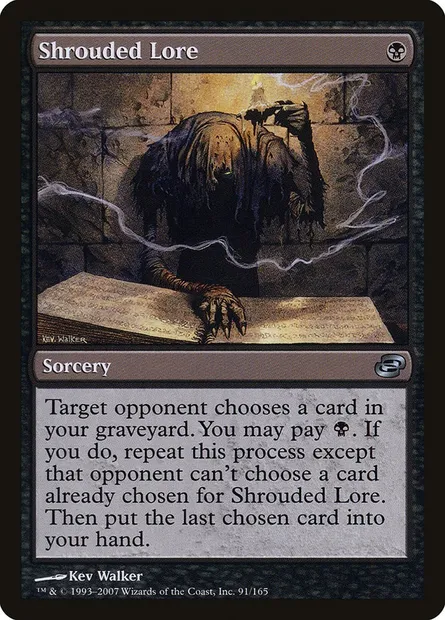 Shrouded Lore, Magic card PLC 91 — Planar Chaos set