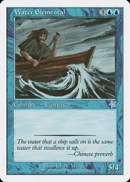 Elémental d'eau, carte Magic S99 60 — extension Starter 1999
