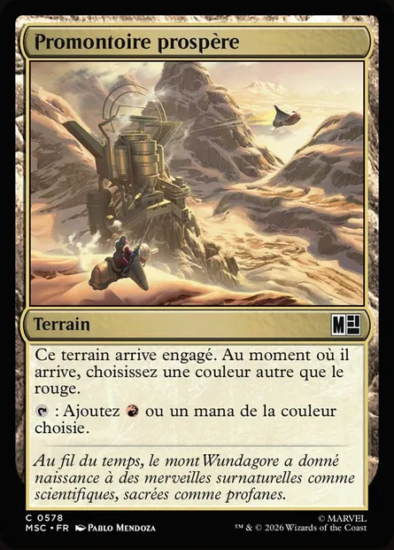 Promontoire prospère, carte Magic MSC 578 — extension Marvel Super Heroes Commander