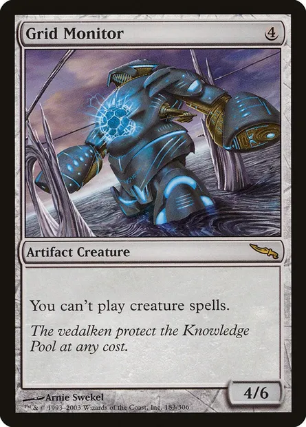 Grid Monitor, Magic card MRD 183 — Mirrodin set