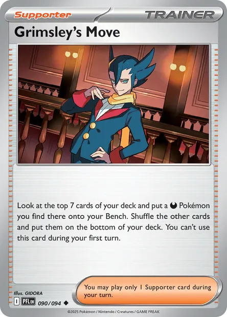Grimsley's Move, Pokémon card PFL 090 — Phantasmal Flames set