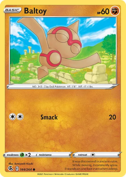 Baltoy, Pokémon card FST 144 — Fusion Strike set