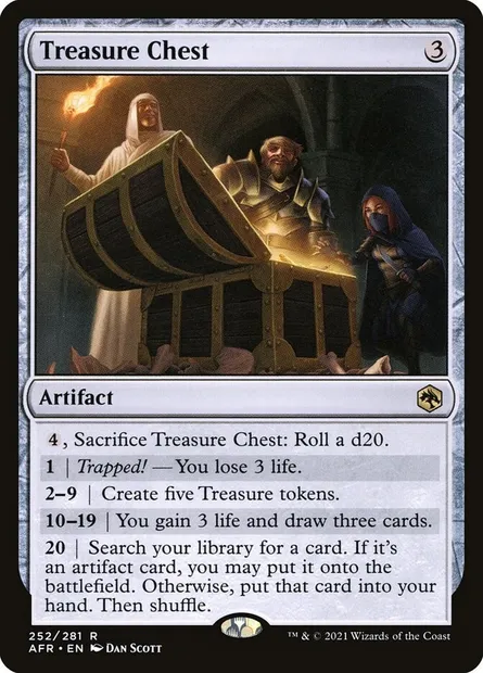 Treasure Chest, Magic card AFR 252 — Adventures in the Forgotten Realms set