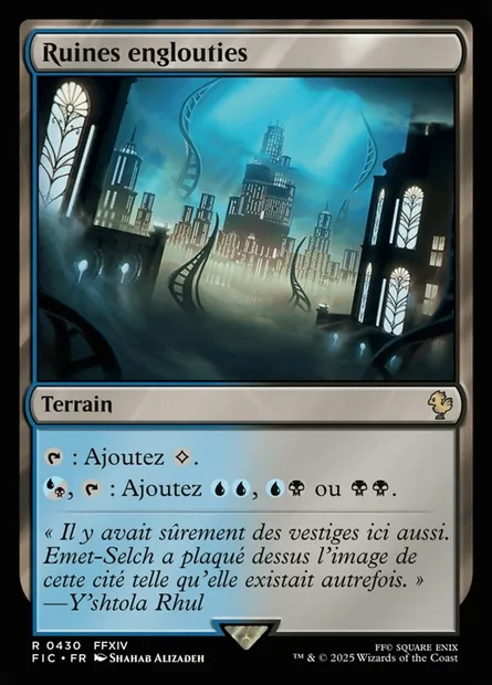 Ruines englouties, carte Magic FIC 430 — extension Final Fantasy Commander