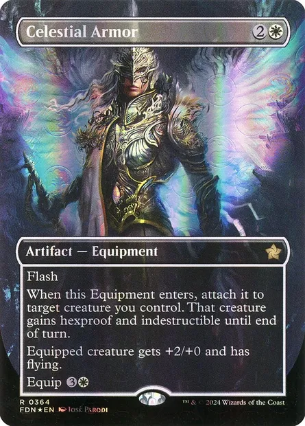 Celestial Armor, Magic card FDN 364 — Foundations set