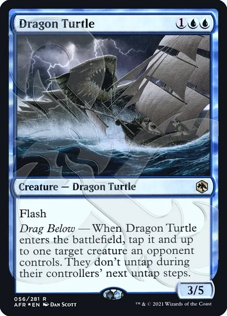 Dragon-tortue, carte Magic PAFR 56a — extension Adventures in the Forgotten Realms Promos