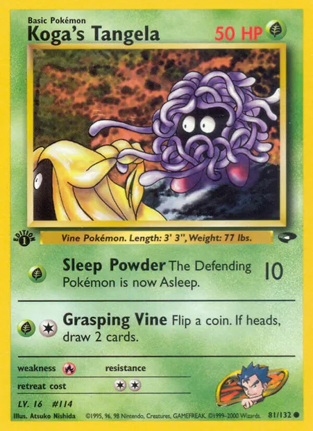 Koga's Tangela, Pokémon card GC 81 — Gym Challenge set