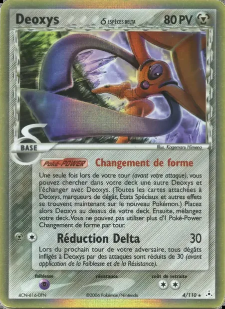 Deoxys δ, carte Pokémon HP 4 — extension EX Fantômes Holon