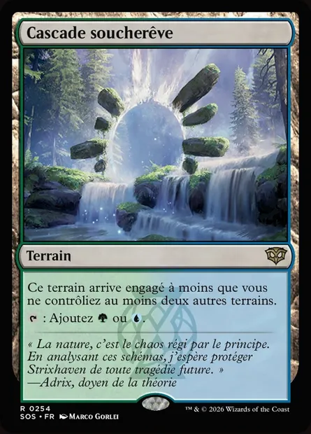 Cascade soucherêve, carte Magic SOS 254 — extension Secrets of Strixhaven