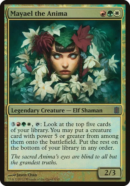 Mayael l'Anima, carte Magic OCM1 8 — extension Commander's Arsenal Oversized