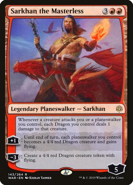 Sarkhan the Masterless, Magic card WAR 143 — War of the Spark set