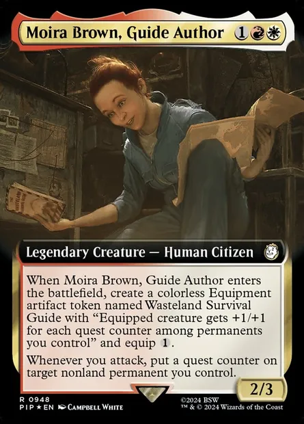 Moira Brown, Guide Author, Magic card PIP 948 — Fallout set