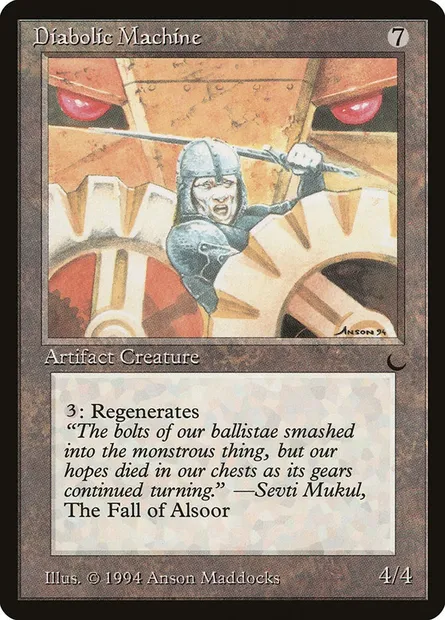 Diabolic Machine, Magic card DRK 101 — The Dark set